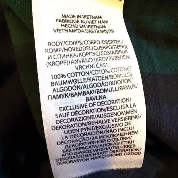 Polo Ralph Lauren Classic Fit Dark Green / Navy Plaid Button-Down Shirt, XXL - Picture 11 of 12